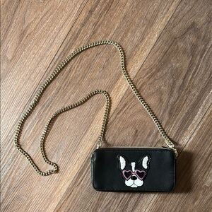 Kate Spade Black Crossbody Bag with Gold Chain